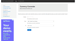 Desktop Screenshot of mycurrencyconverter.com